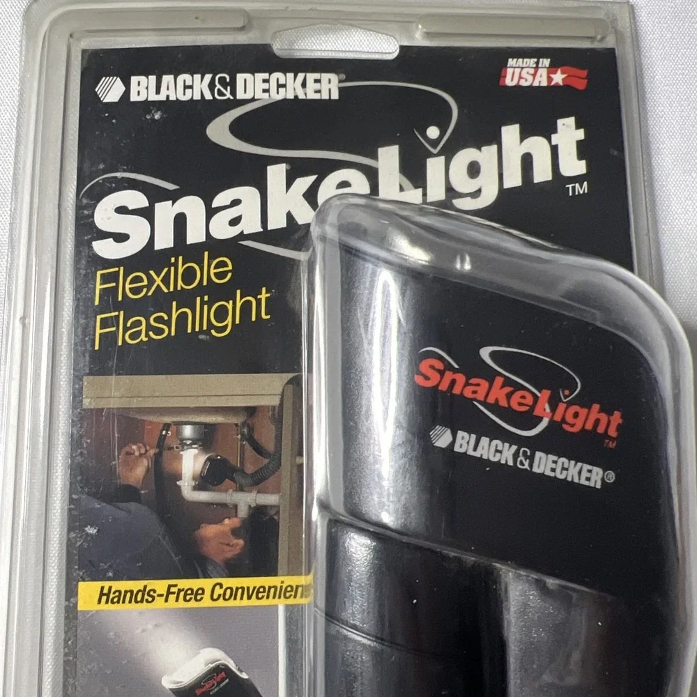 Black & Decker SnakeLight Flexible Flashlight SLB1 Pocket Work Light NOS VTG